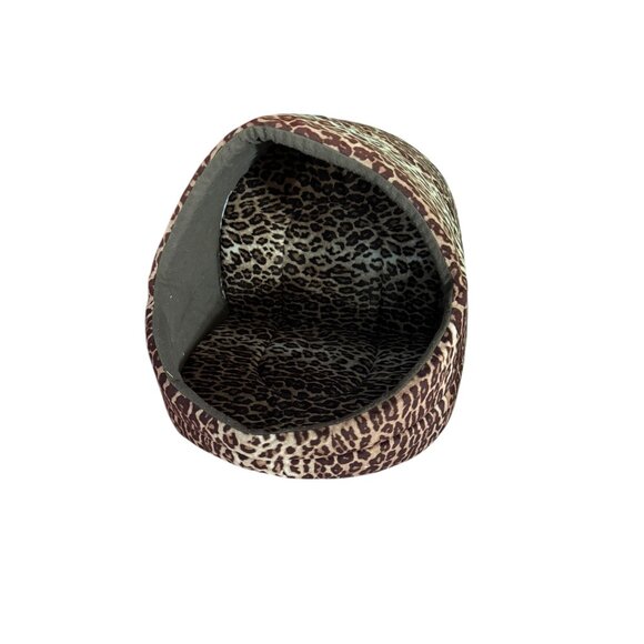 Best Friends by Sheri Leopard Print Dome Pet Bed – Approx. 12” W x 15” H - Picture 1 of 5